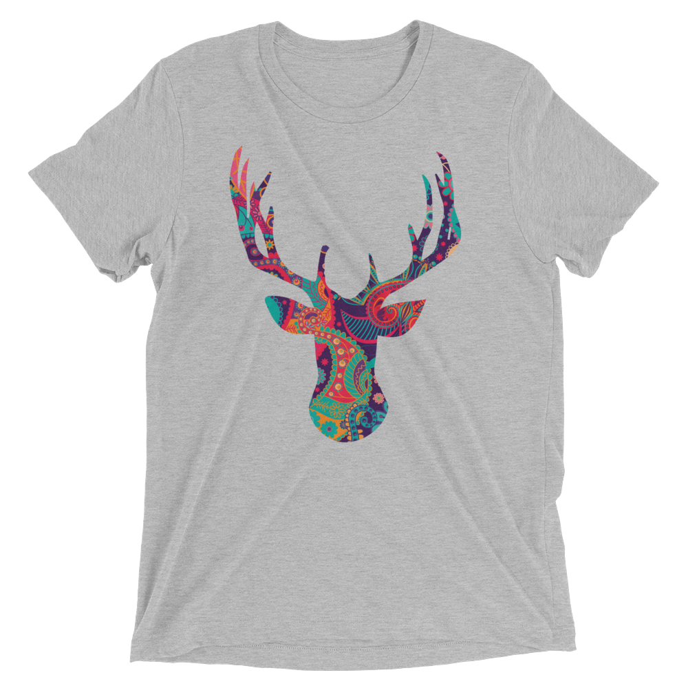 Paisley Stag (Triblend)-Triblend T-Shirt-Swish Embassy