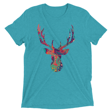 Paisley Stag (Triblend)-Triblend T-Shirt-Swish Embassy