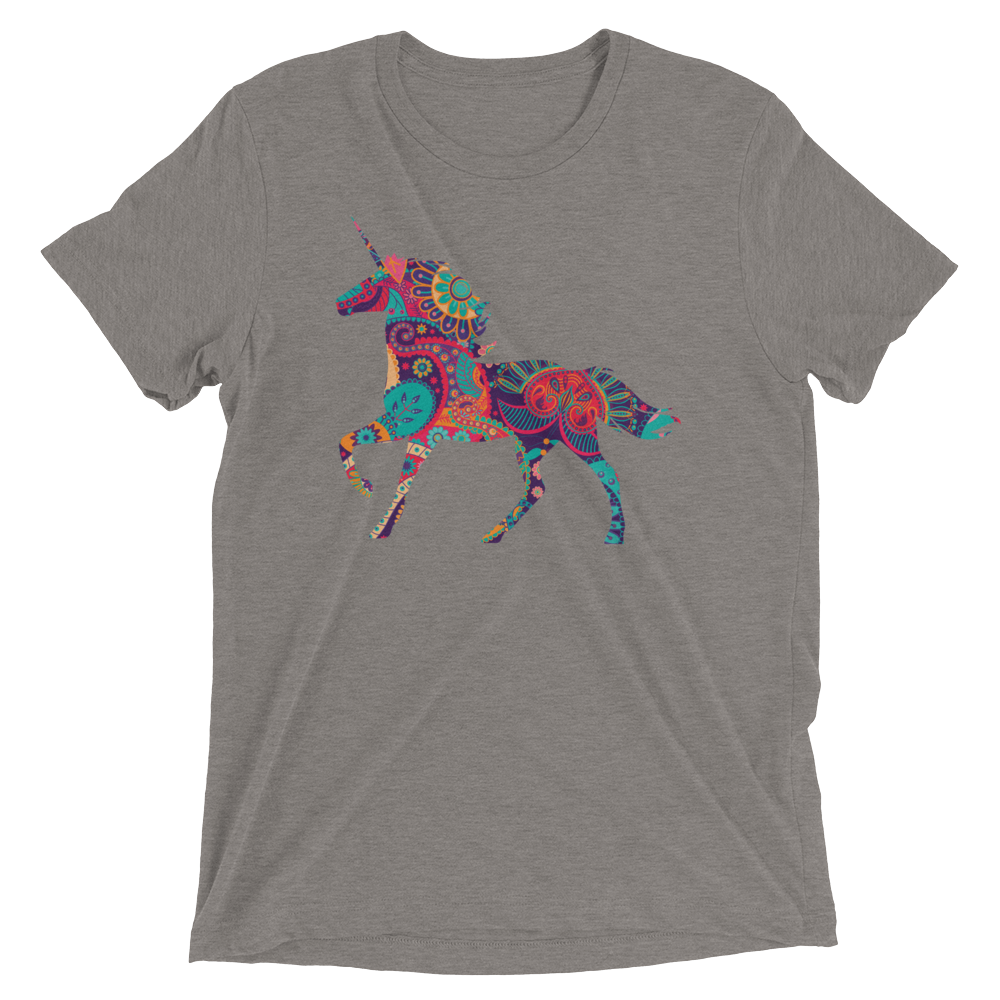 Paisley Unicorn (Triblend)-Triblend T-Shirt-Swish Embassy