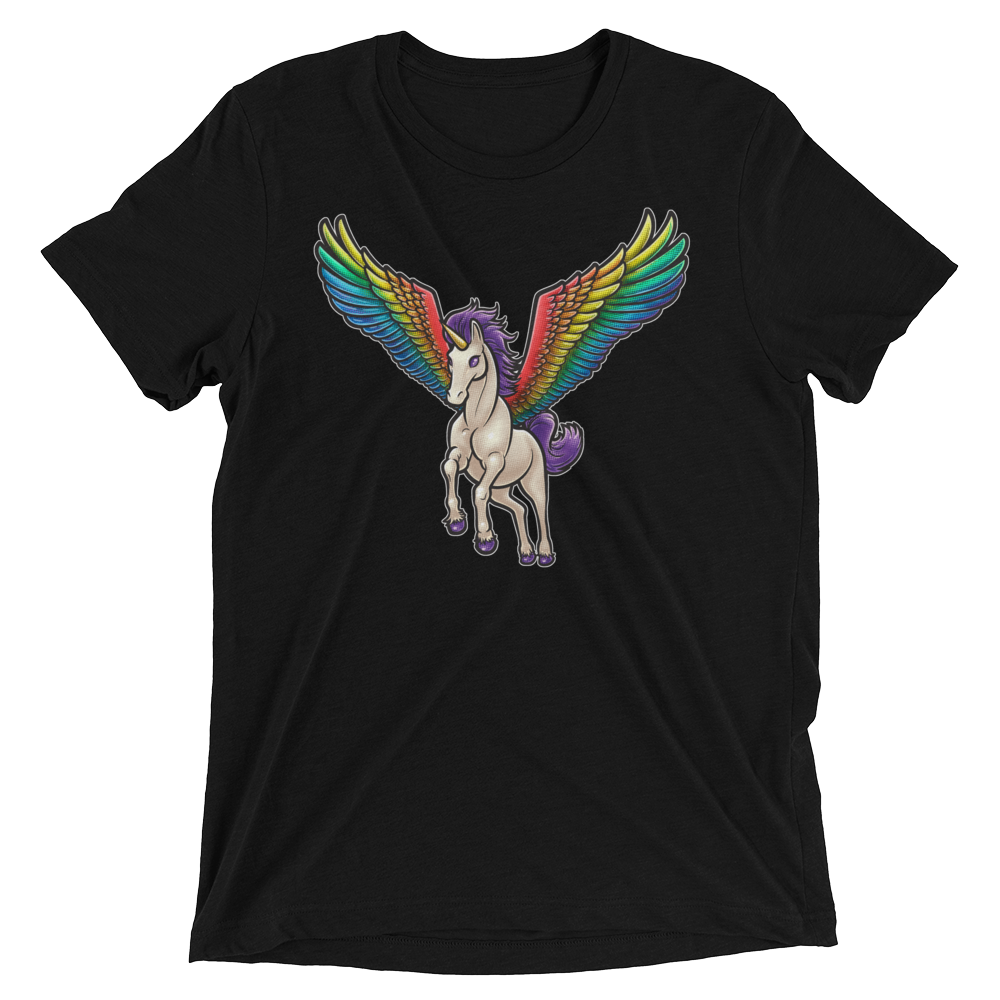 Pegasus Takes Flight (Triblend)-Triblend T-Shirt-Swish Embassy