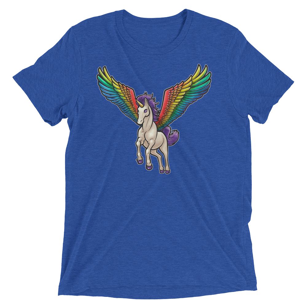 Pegasus Takes Flight (Triblend)-Triblend T-Shirt-Swish Embassy