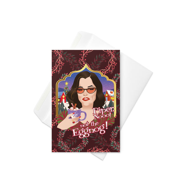 Piper Not the Eggnog! (Christmas Card)-Greeting Card-Swish Embassy