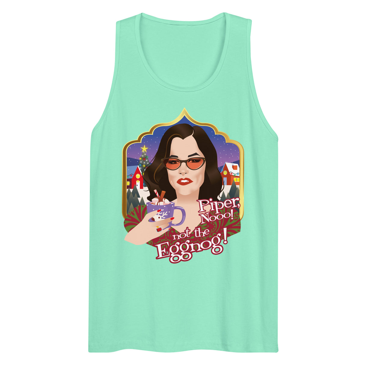 Piper Not the Eggnog! (Tank top)-Christmas Tank Tops-Swish Embassy