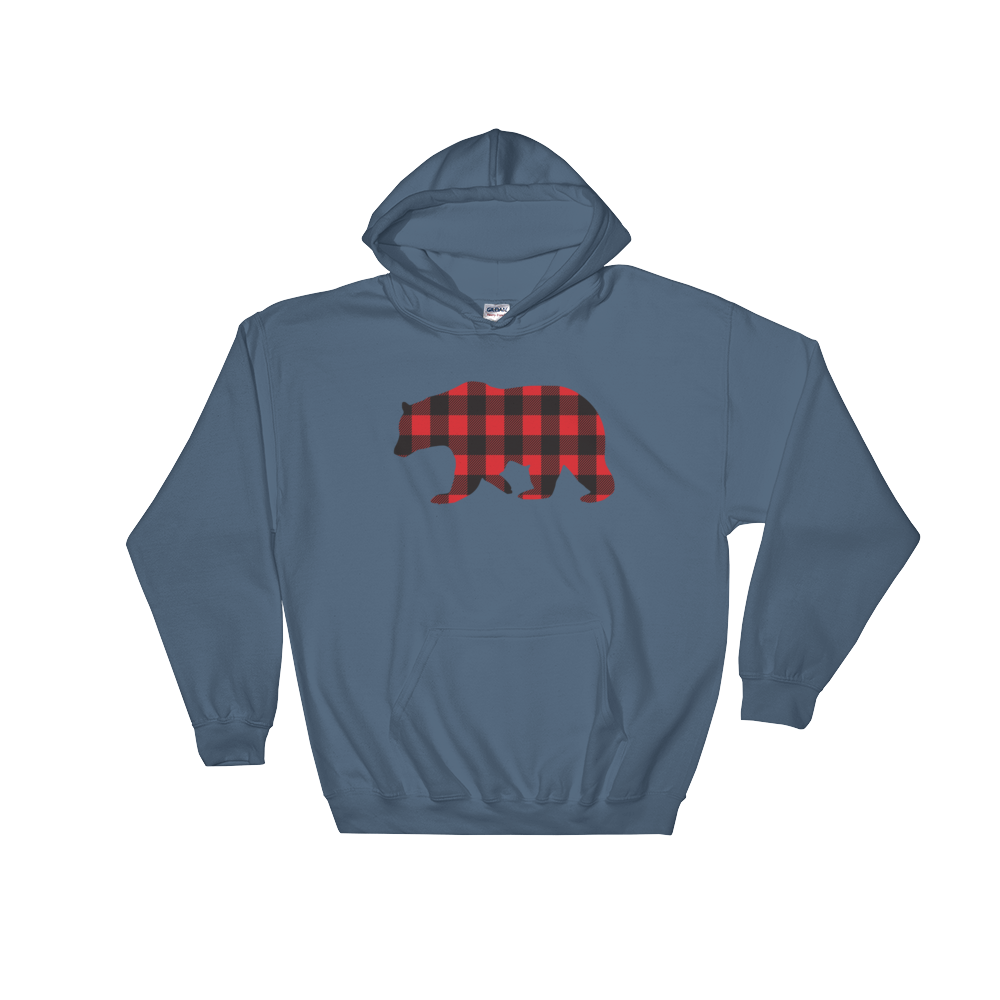 Plaid Bear (Hoodie)-Hoodie-Swish Embassy