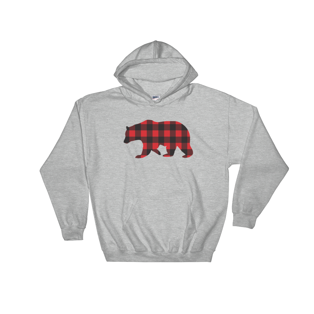 Plaid Bear (Hoodie)-Hoodie-Swish Embassy