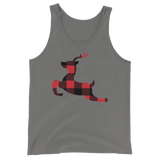 Plaid Reindeer (Tank Top)-Christmas Tanks-Swish Embassy