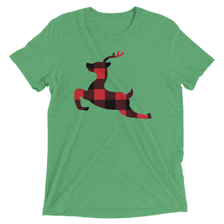 Plaid Reindeer (Triblend)-Triblend T-Shirt-Swish Embassy