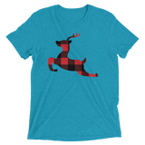 Plaid Reindeer (Triblend)-Triblend T-Shirt-Swish Embassy