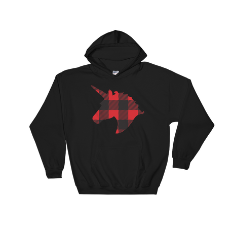 Plaid Unicorn (Hoodie)-Hoodie-Swish Embassy