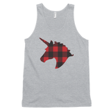 Plaid Unicorn (Tank Top)-Christmas Tank Tops-Swish Embassy