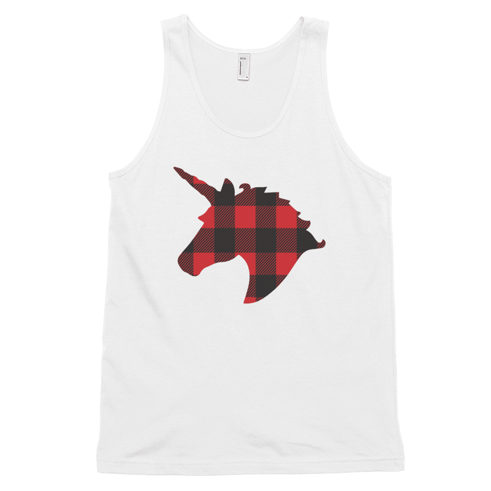 Plaid Unicorn (Tank Top)-Tank Top-Swish Embassy