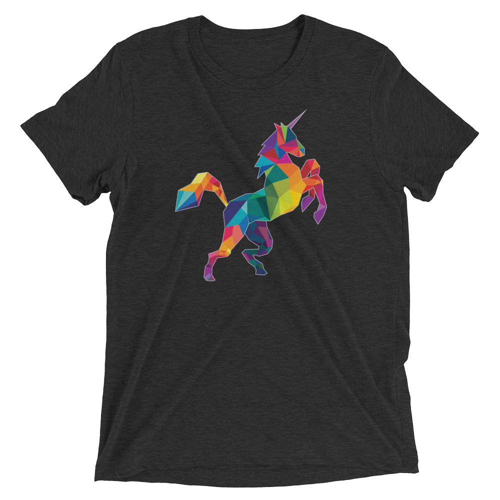 Polygon Unicorn (Triblend)-Triblend T-Shirt-Swish Embassy