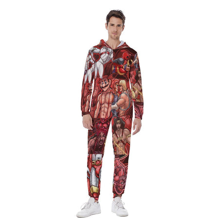 Pop Boys Red (AOP Union Suit)-AOP Union Suit-Swish Embassy