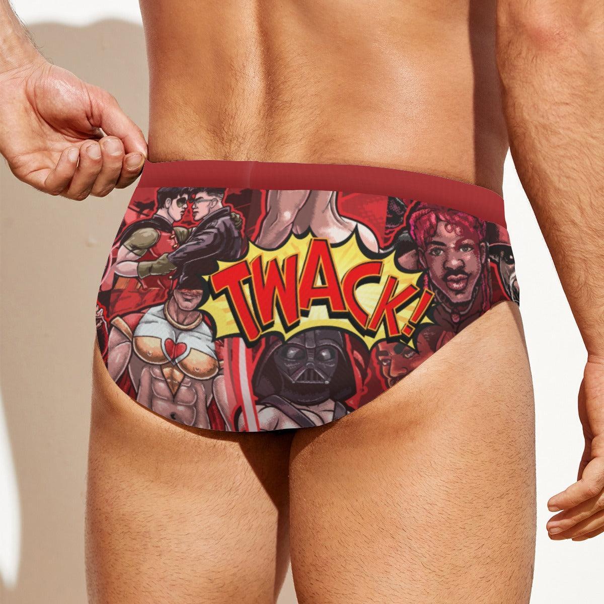 Pop Boys Red (Swim Briefs)-Swim Briefs-Swish Embassy