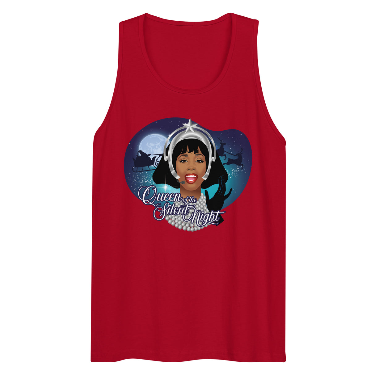 Queen of the Silent Night (Tank top)-Christmas Tank Tops-Swish Embassy