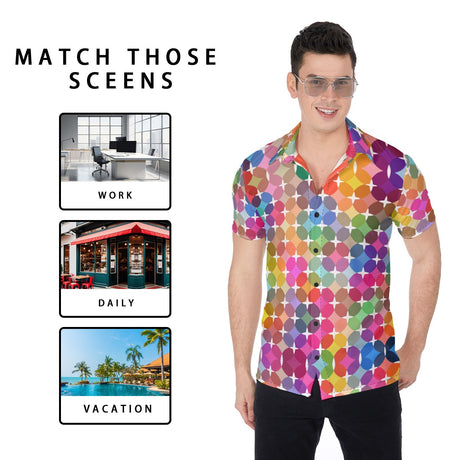 Rainbow Star (Button Shirt)-Button Shirt-Swish Embassy