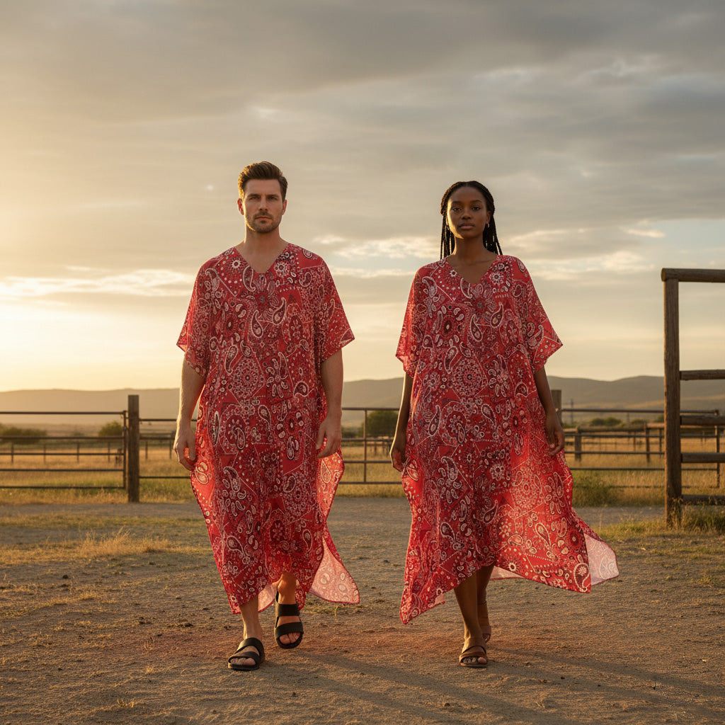 Red Hanky (Kaftan)-Kaftan-Swish Embassy