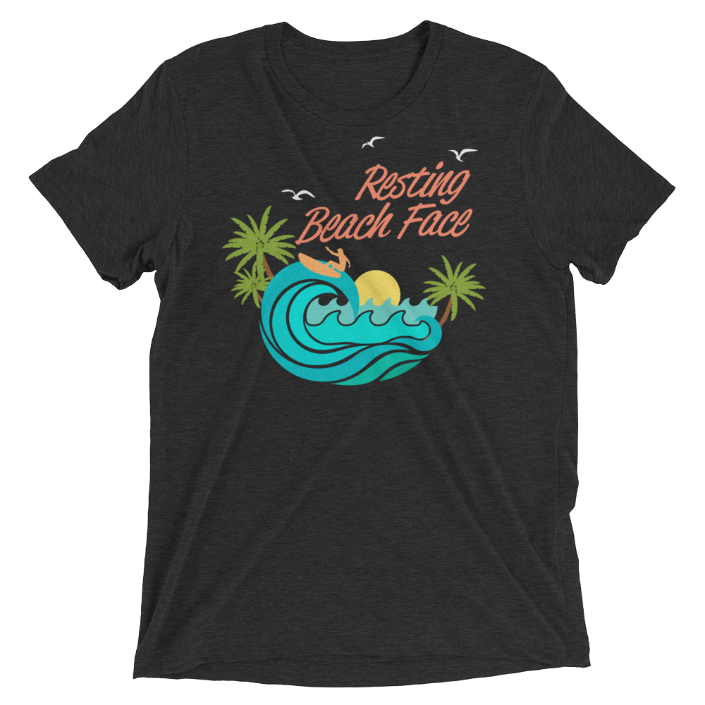 Resting Beach Face (Triblend)-Triblend T-Shirt-Swish Embassy