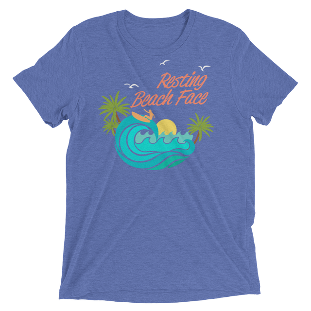 Resting Beach Face (Triblend)-Triblend T-Shirt-Swish Embassy