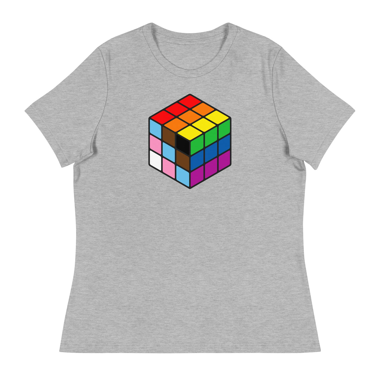 Rubik's Pride (Women's Relaxed T-Shirt)-Women's T-Shirts-Swish Embassy