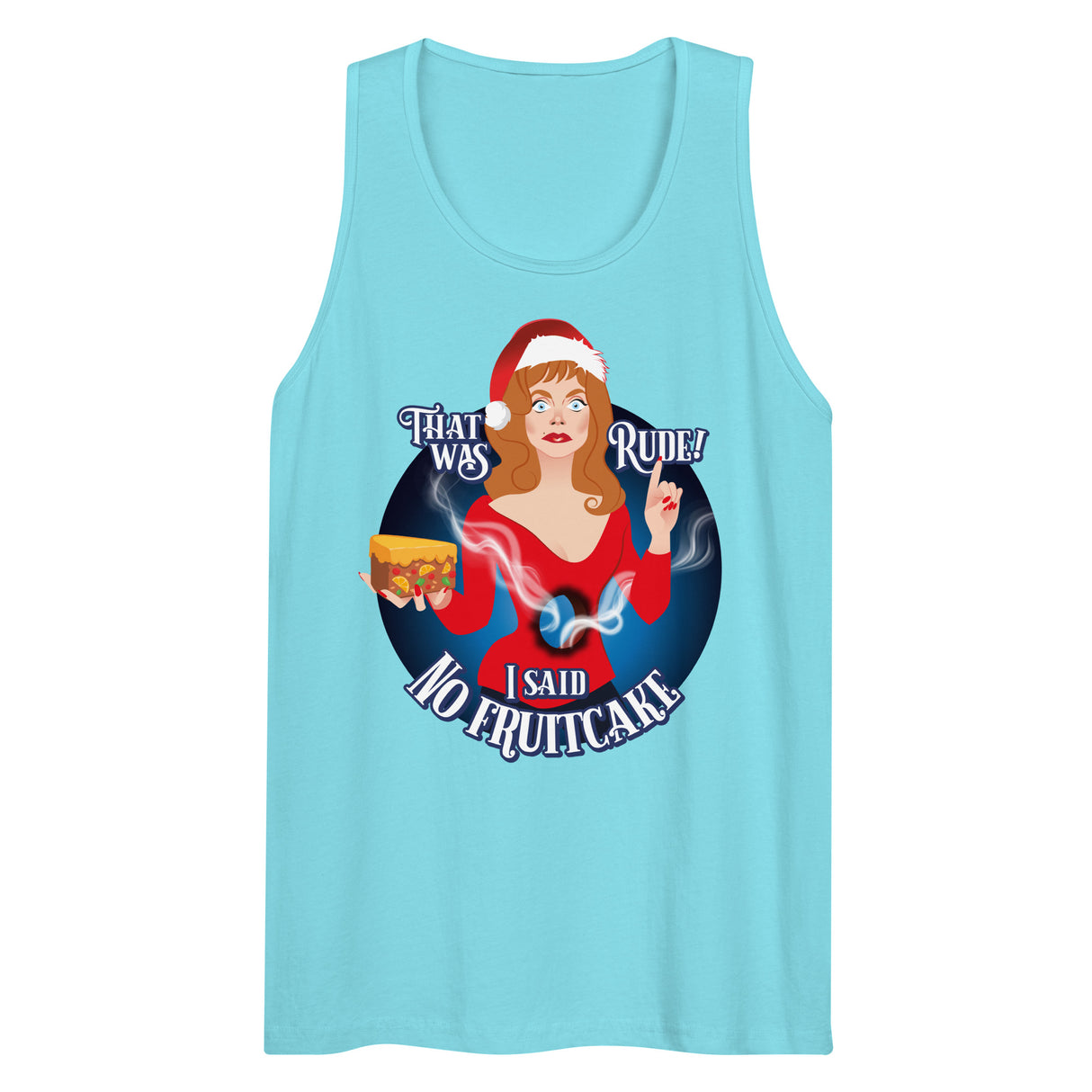 Rude Fruitcake (Tank top)-Christmas Tank Tops-Swish Embassy