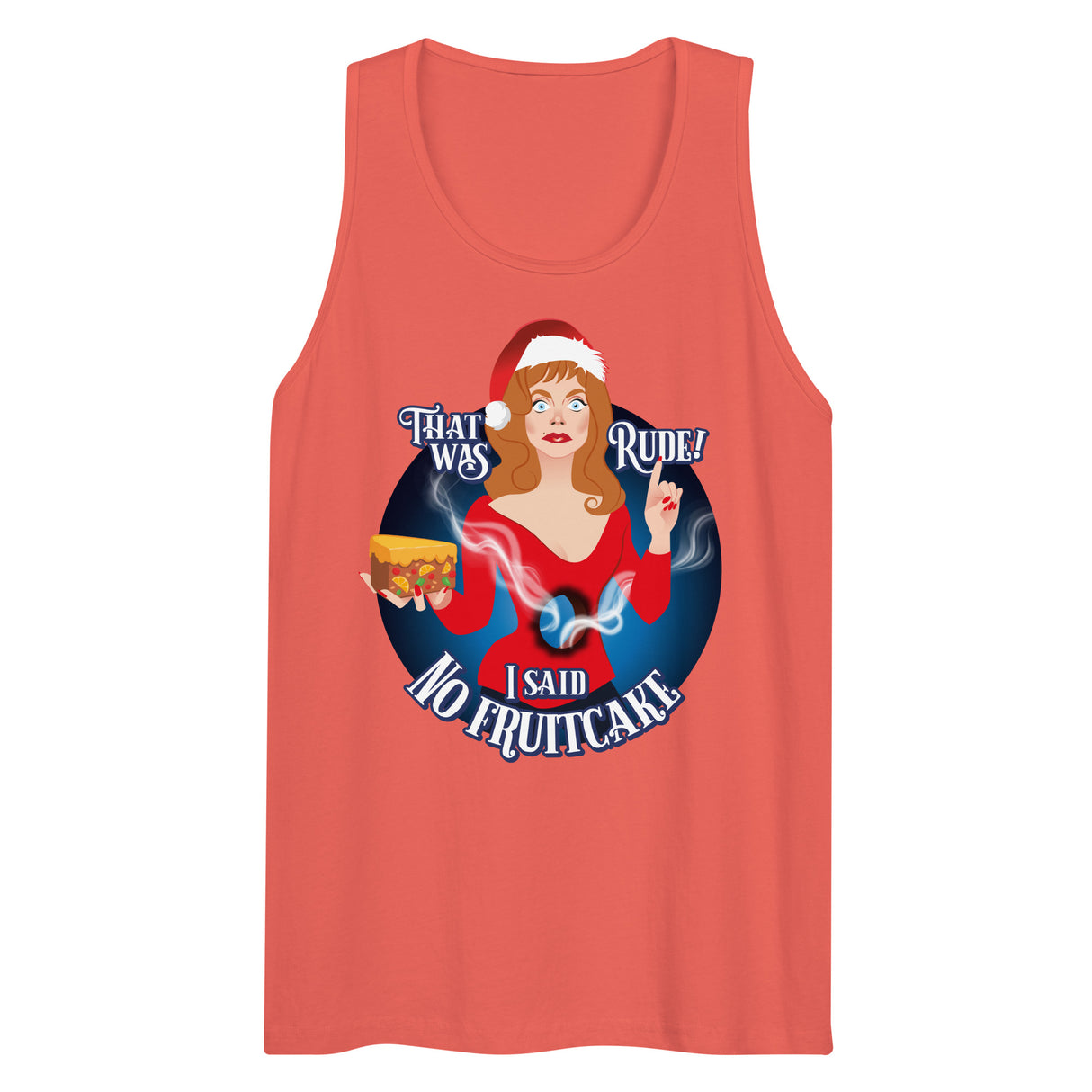 Rude Fruitcake (Tank top)-Christmas Tank Tops-Swish Embassy
