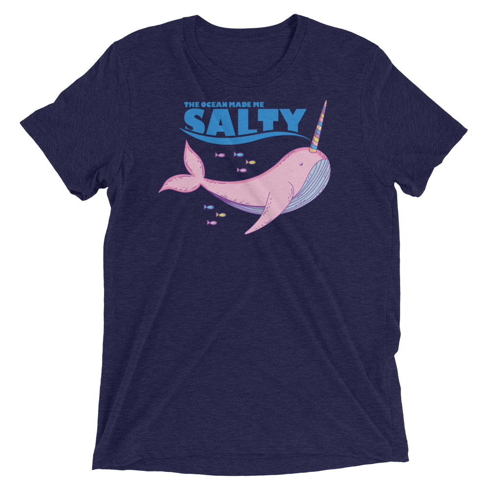 Salty Narwhal (Triblend)-Triblend T-Shirt-Swish Embassy