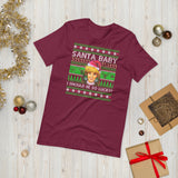 Santa Baby I Should Be So Lucky (Ugly Christmas)-T-Shirts-Swish Embassy