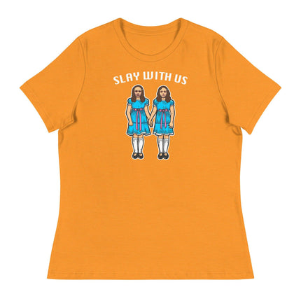 Slay With Us (Women's Relaxed T-Shirt)-Women's T-Shirts-Swish Embassy