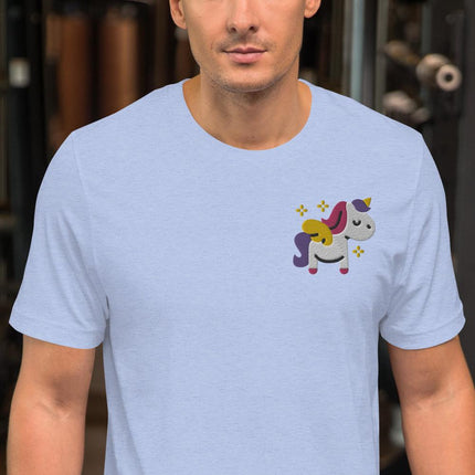 Sparkle Unicorn (Embroidered)-Embroidered T-Shirts-Swish Embassy