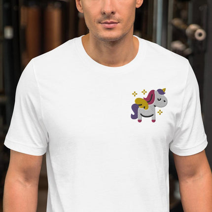 Sparkle Unicorn (Embroidered)-Embroidered T-Shirts-Swish Embassy