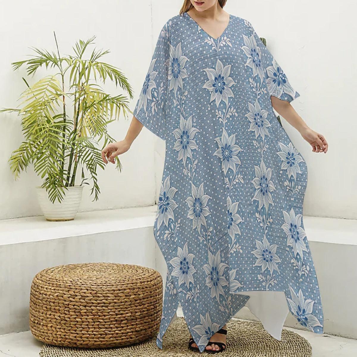 Steel Bloom (Kaftan)-Kaftan-Swish Embassy