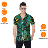 Turquoise Florals (Button Shirt)-Button Shirt-Swish Embassy