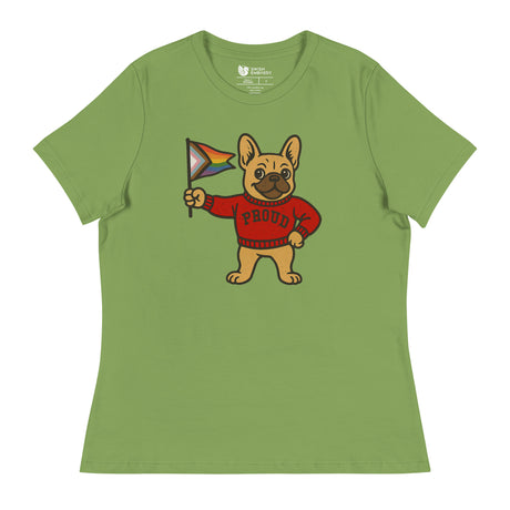 Varsity Pride Puppy (Women's Relaxed T-Shirt)-Women's T-Shirts-Swish Embassy