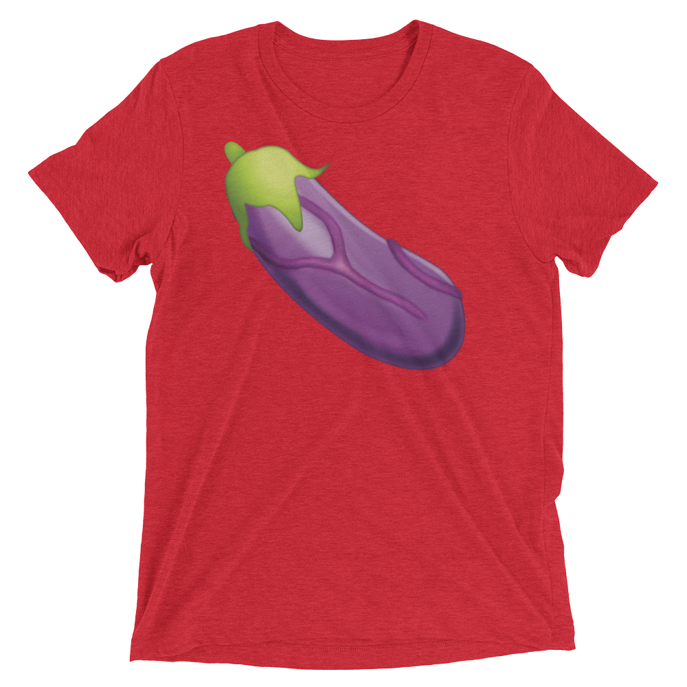 Veiny Eggplant Emoji (Triblend)-Triblend T-Shirt-Swish Embassy