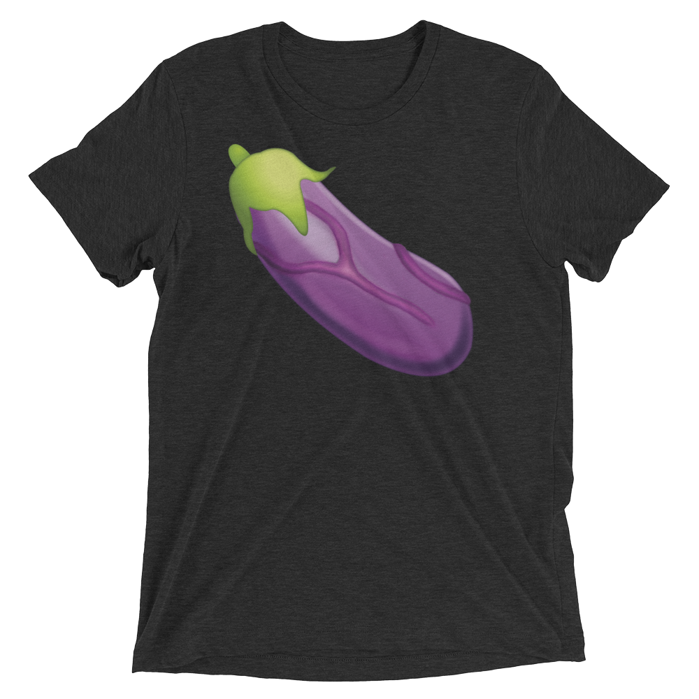 Veiny Eggplant Emoji (Triblend)-Triblend T-Shirt-Swish Embassy