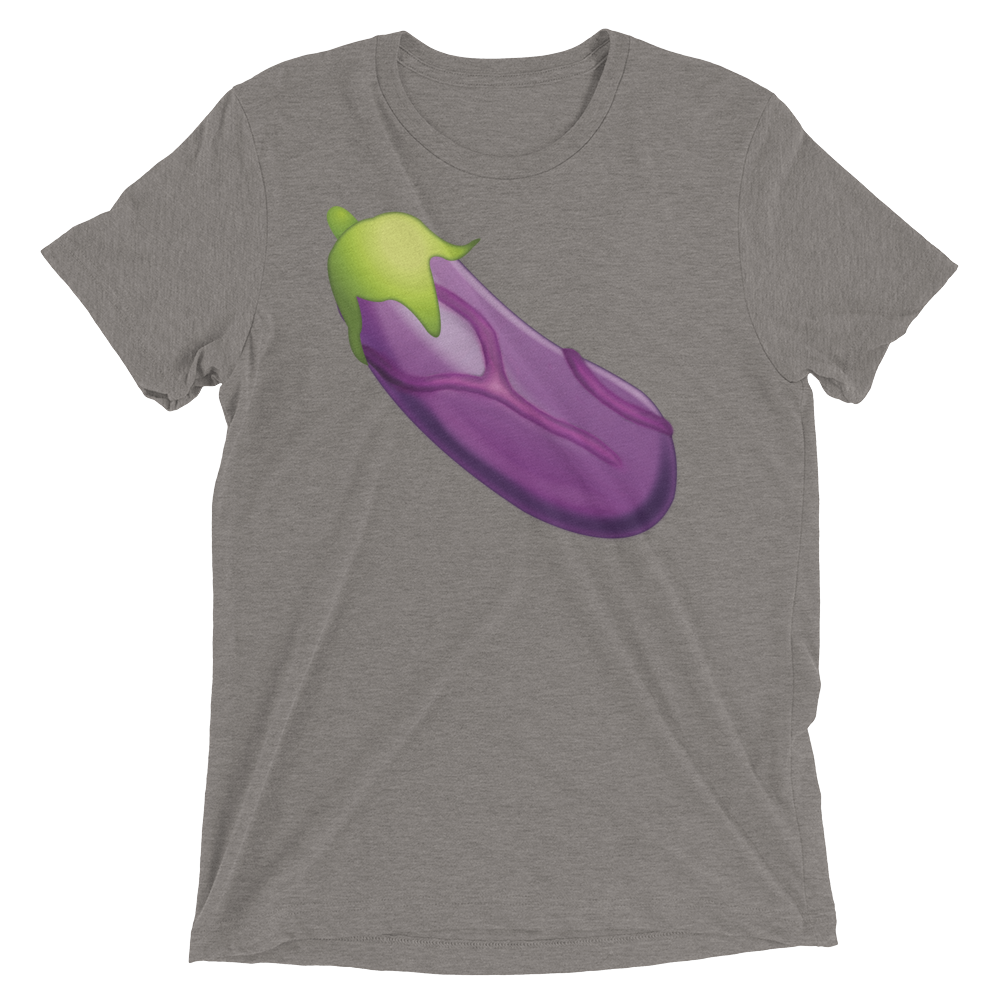 Veiny Eggplant Emoji (Triblend)-Triblend T-Shirt-Swish Embassy