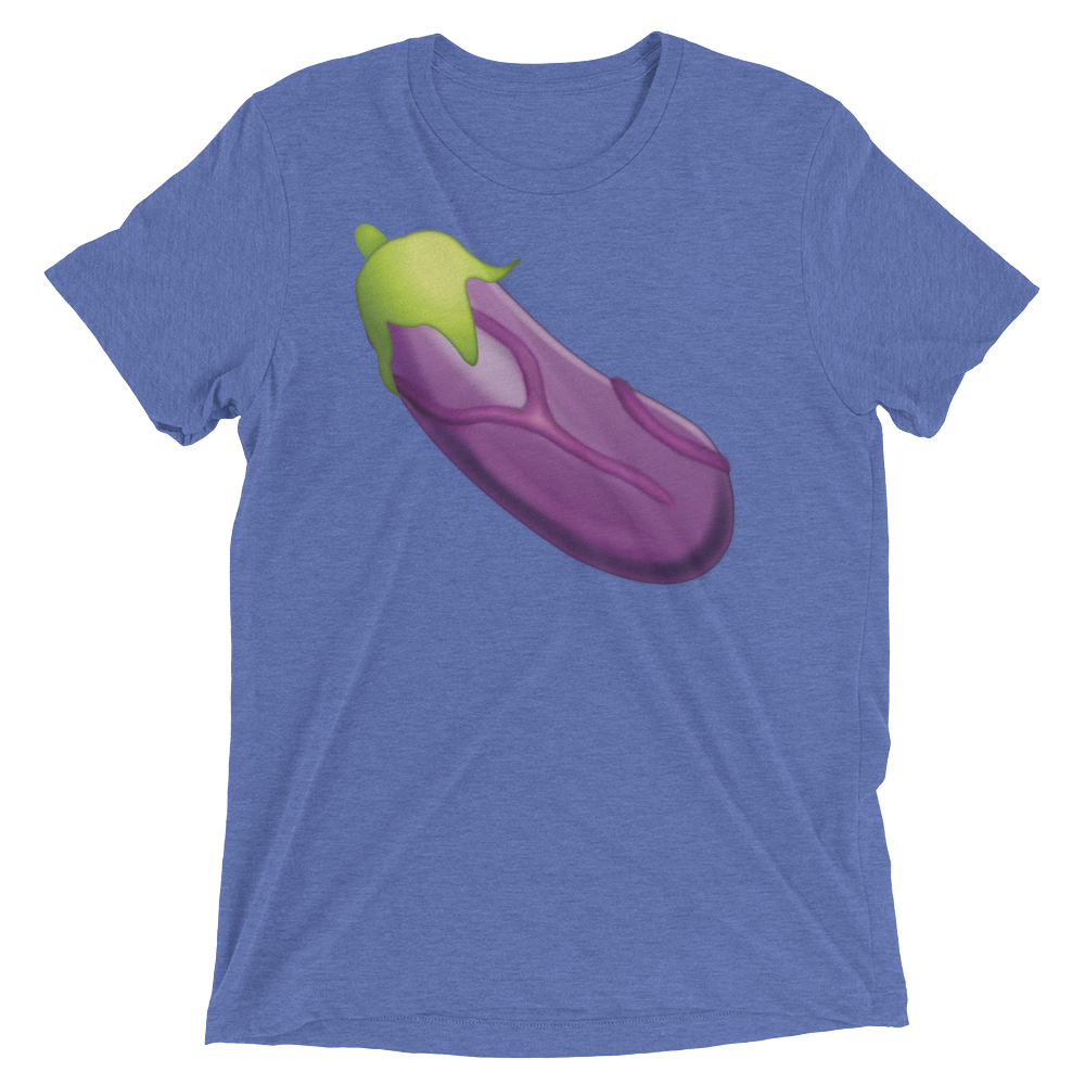 Veiny Eggplant Emoji (Triblend)-Triblend T-Shirt-Swish Embassy