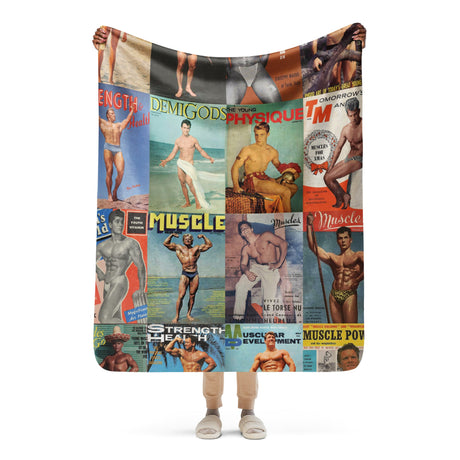 Vintage Beefcake (Sherpa blanket)-Sherpa Blanket-Swish Embassy