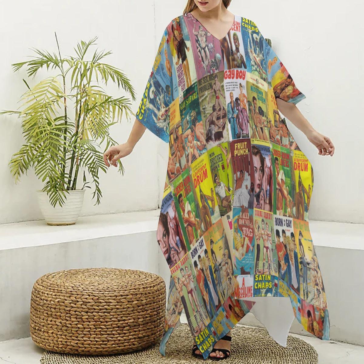 Vintage Pulp (Kaftan)-Kaftan-Swish Embassy