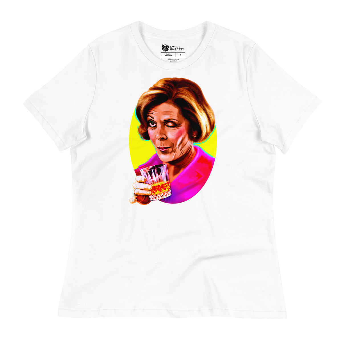 Wink and Drink (Women's Relaxed T-Shirt)-Women's T-Shirts-Swish Embassy