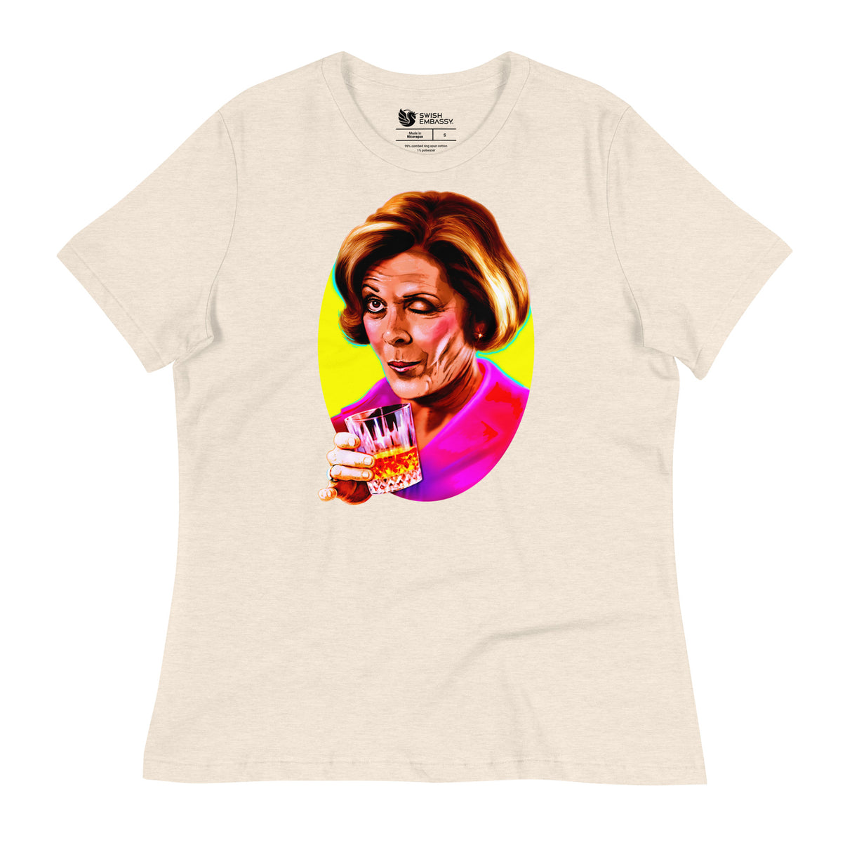 Wink and Drink (Women's Relaxed T-Shirt)-Women's T-Shirts-Swish Embassy
