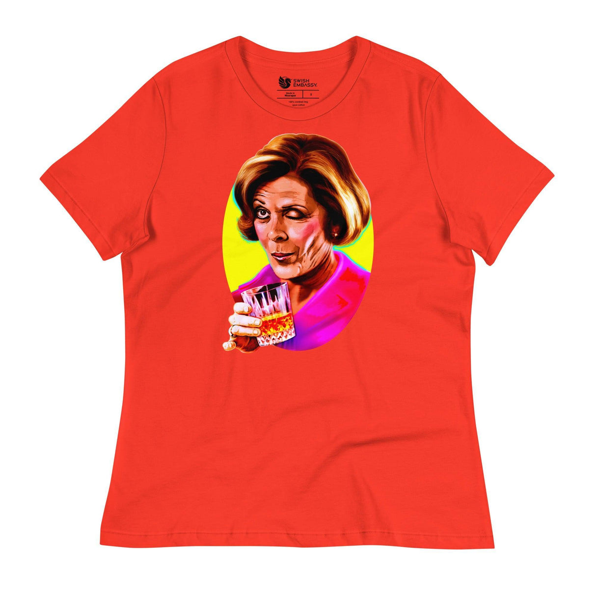 Wink and Drink (Women's Relaxed T-Shirt)-Women's T-Shirts-Swish Embassy