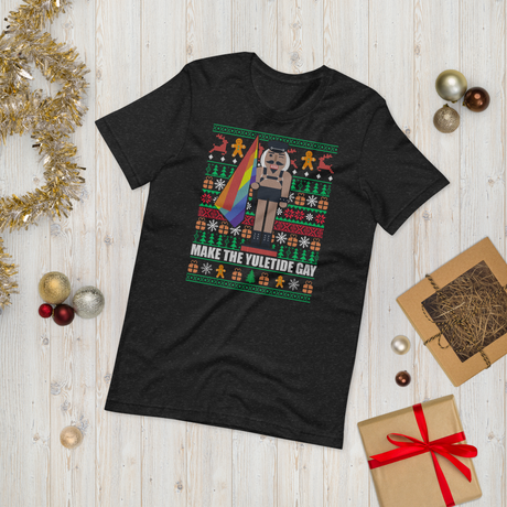 Yuletide Gay (Ugly Christmas)-Christmas T-Shirts-Swish Embassy