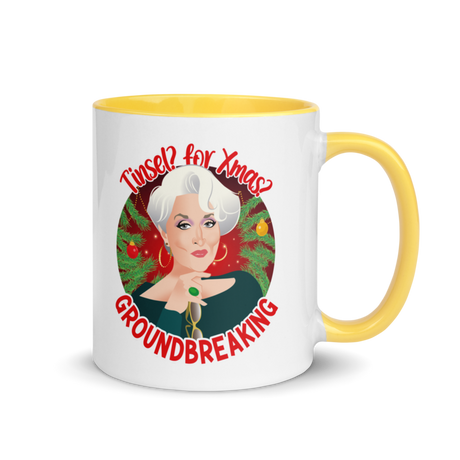 Tinsel for Xmas? Groundbreaking (Mug) - Yellow