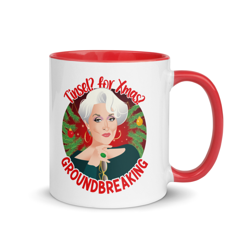 Tinsel for Xmas? Groundbreaking (Mug) - Red