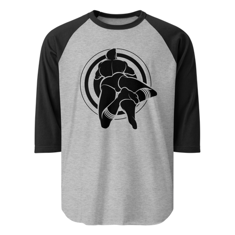 Bullseye (Raglan) - Heather Grey/Black