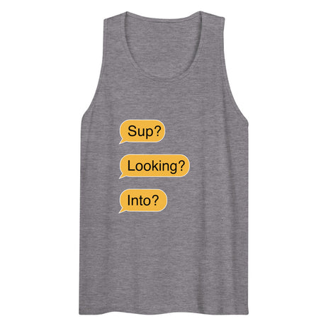 Sup? Looking? Into? (Tank Top) - Athletic Heather