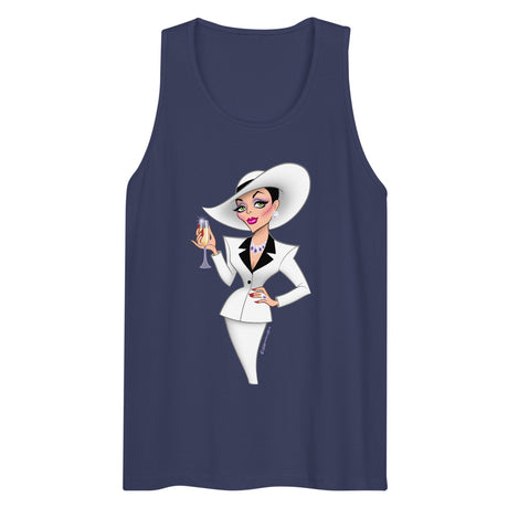 Champagne & Shoulder Pads (Tank Top) - Harbor Blue