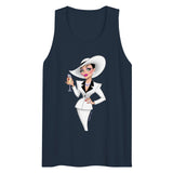 Champagne & Shoulder Pads (Tank Top) - Navy